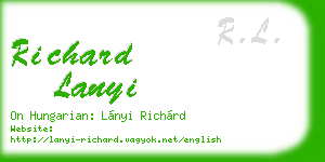 richard lanyi business card