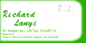 richard lanyi business card